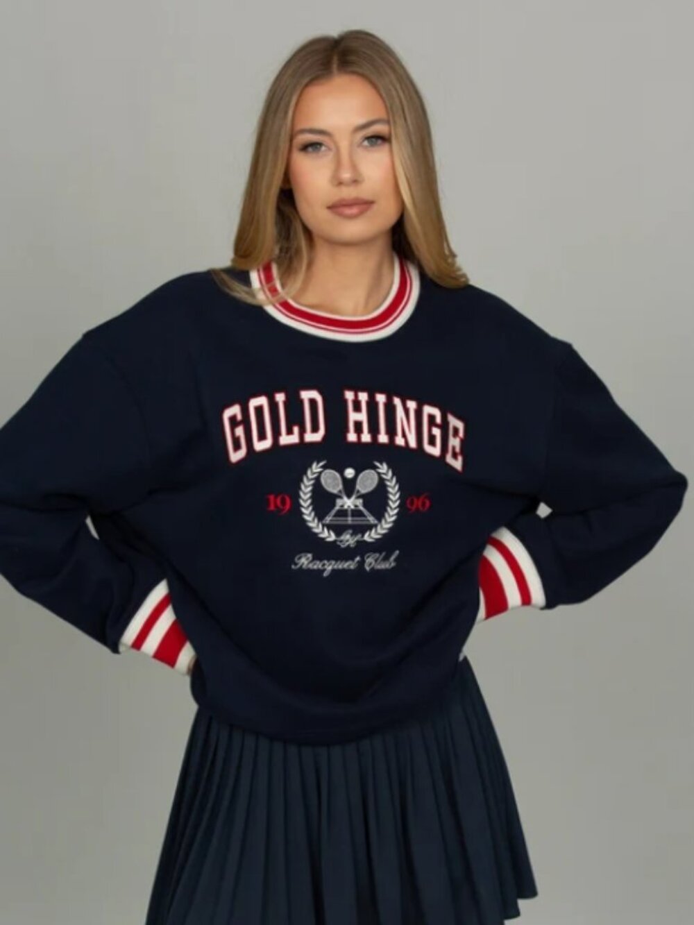 Navy Heritage Crewneck | GOLD HINGE
